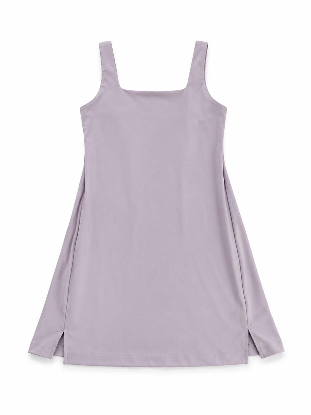 Lilac Square-Neck Sleeveless Dress